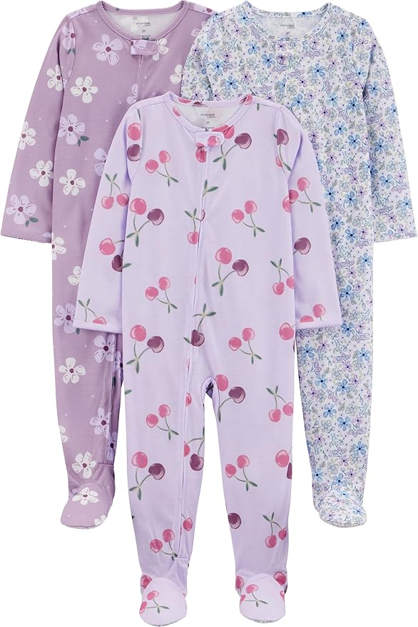 Simple Joys by Carter's Baby and Toddler Girls' 3 Pack Loose Fit Polyester by SimpleJoysbyCarters