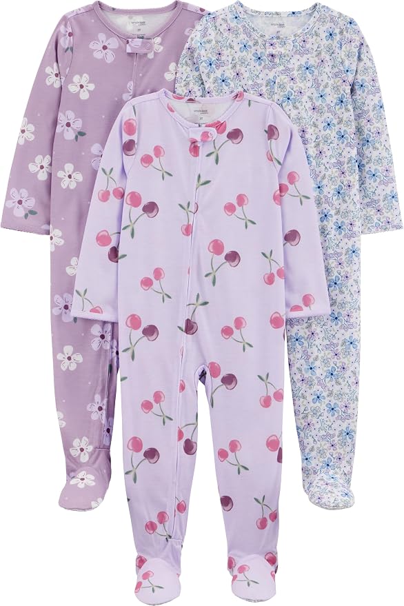 Simple Joys by Carter's Baby and Toddler Girls' 3 Pack Loose Fit Polyester by SimpleJoysbyCarters
