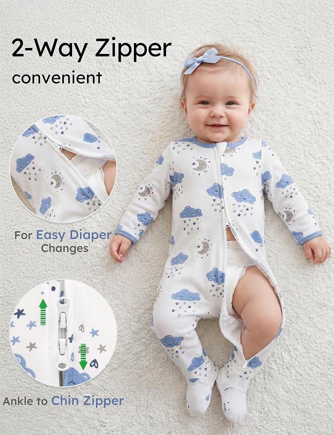 Yoofoss Baby Pajamas 100% Organic Cotton Baby Sleepers - Image 3