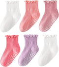 HONGTEYA 6 Pairs Toddler Ruffle Socks by HONGTEYA