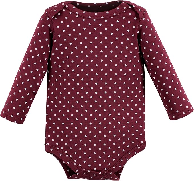 Hudson Baby Baby Girls' Cotton Long-sleeve Bodysuits 3-pack - Image 4