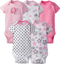Gerber Baby Girls 5-Pack Short Sleeve Variety Onesies Bodysuits by Gerber