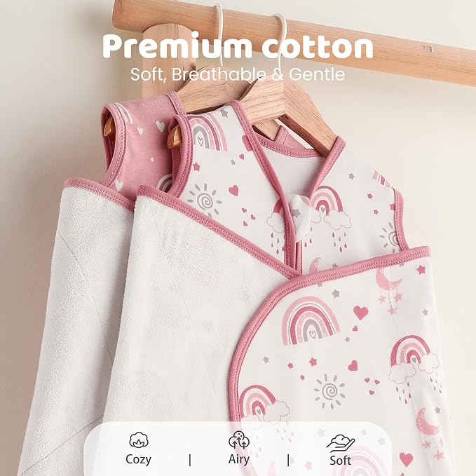 Baby Swaddle Sleep Sack 0-3 Months, Cotton Swaddles - Image 7