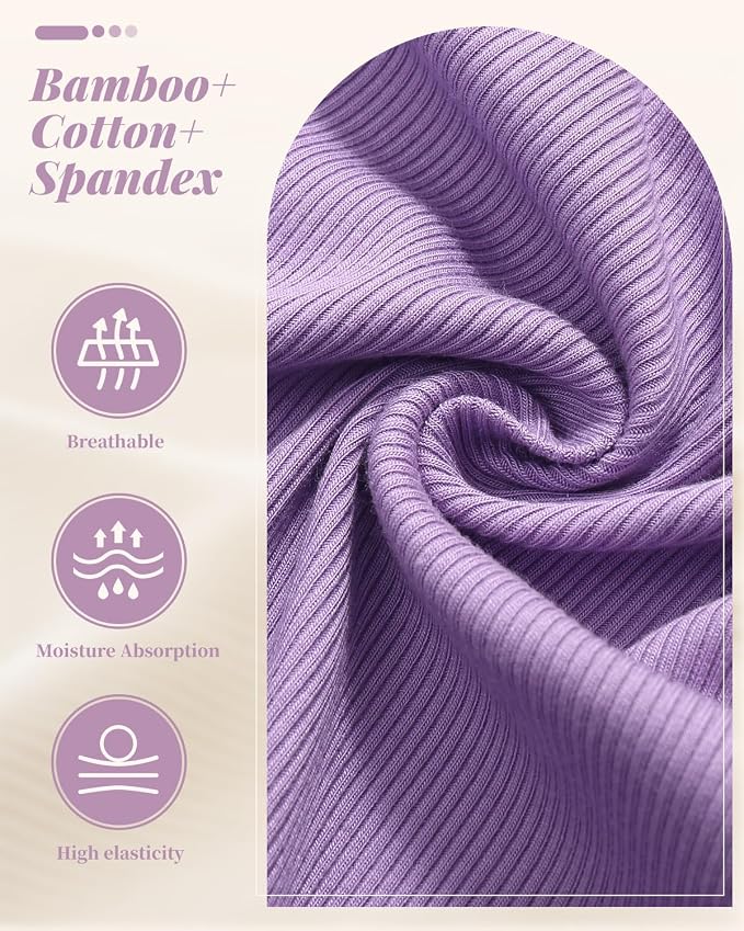 Bafeicao Baby Girl 2 Pack Bamboo Viscose Sleeper Romper | Short Sleeve - Image 4