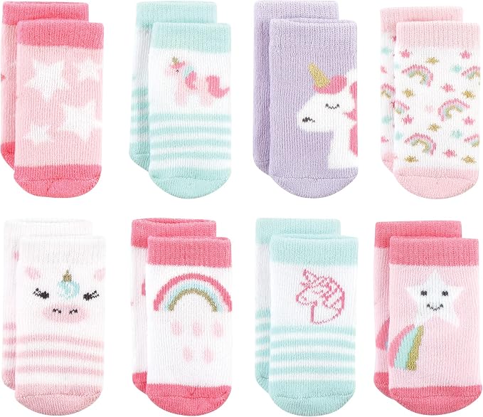 Hudson Baby Baby 8-pack Cotton Rich Newborn and Terry Socks by HudsonBaby