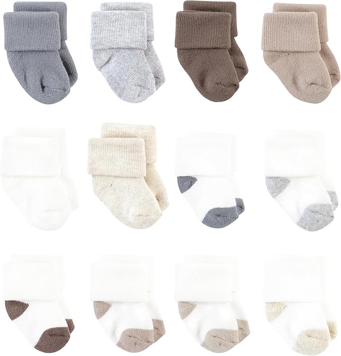 Hudson Baby Basics Unisex Baby Cozy Terry Baby Sock 12-Pack by HudsonBaby