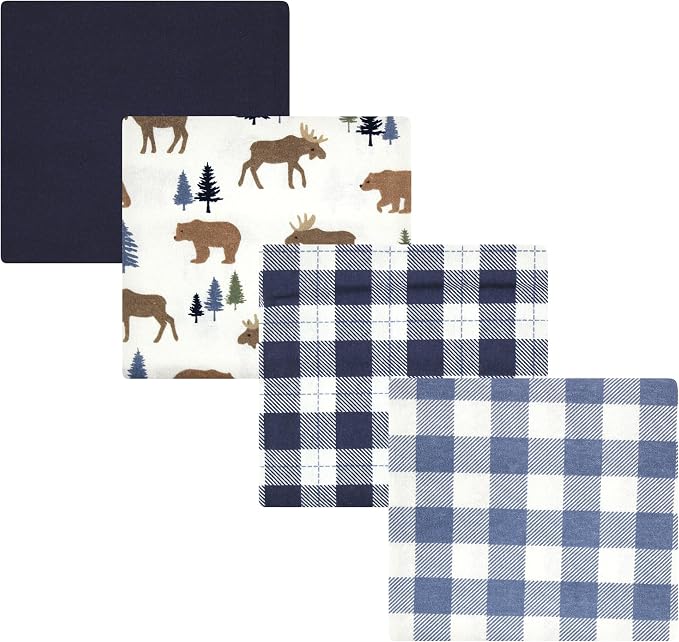 Luvable Friends Little Treasure Flannel Receiving Blankets 4pk by Luvable+Friends