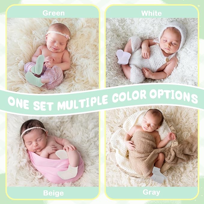 8 Pairs Newborn Socks Thick Cotton Terry Turn Cuff Baby Socks 0-6 Months Cute - Image 5