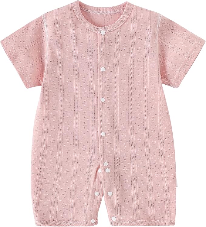 AMIYAN Unisex Baby Cotton Romper Boys Short Sleeve One-Piece Jumpsuit Infant by AMIYAN