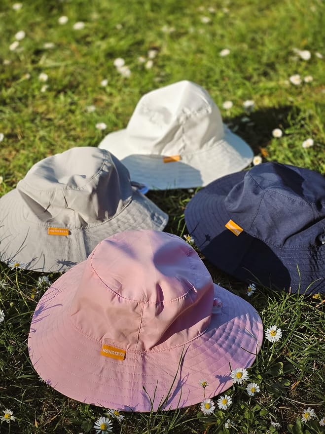 Baby Sun Hat Kids Summer Sun Protection Toddler Bucket Hat Wide Brim Adjustable - Image 2