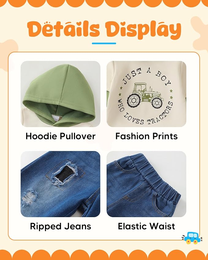 NZRVAWS Baby Boy Clothes Toddler Boy Outfit 2 3 4T 6 12 18 24 Month Fall Winter - Image 3