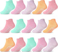 GRPSKCOS Non Slip Toddler Socks 15 Pairs Toddler Grip Anti Skid Low Cut Socks by GRPSKCOS