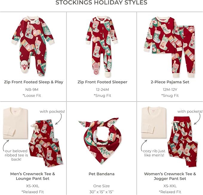 Burt's Bees Baby Matching Family Jammies, Organic Cotton, Holiday Pajamas - Image 2