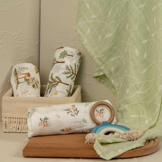 Muslin Swaddle Blankets for Newborn, Cotton Receiving Blanket | 4 Pack 100% - Image 9
