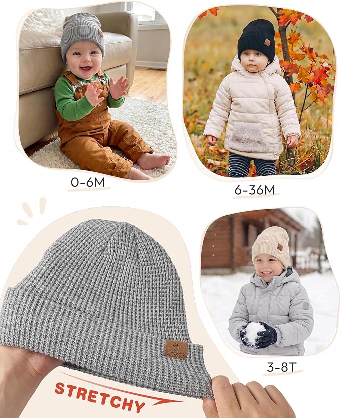 QEUOYSS Baby Beanie Toddler Infant Winter Hat - Image 6