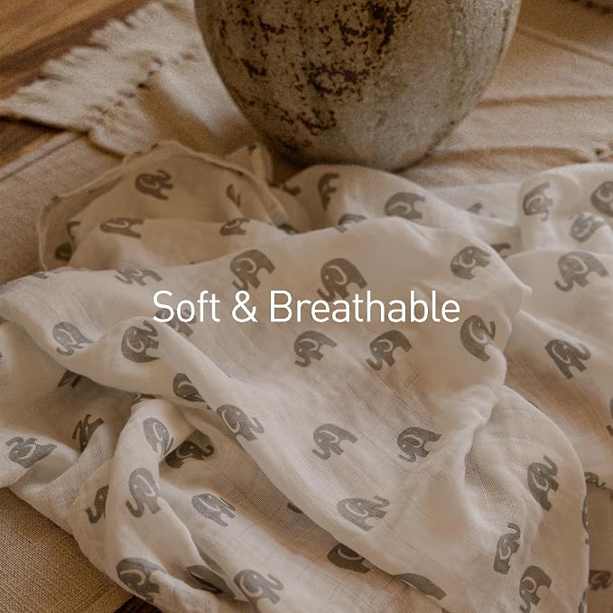 GLLQUEN BABY Muslin Swaddle Blankets 4Pk Receiving Blanket Large 35" x 40" | - Image 4