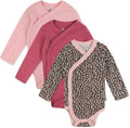 HonestBaby Baby 3-pack Long Sleeve Side-snap Kimono Bodysuits Organic Cotton by HonestBaby