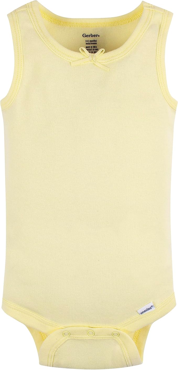 Gerber Baby Girls Multi-Pack Sleeveless Onesies Bodysuit - Image 4