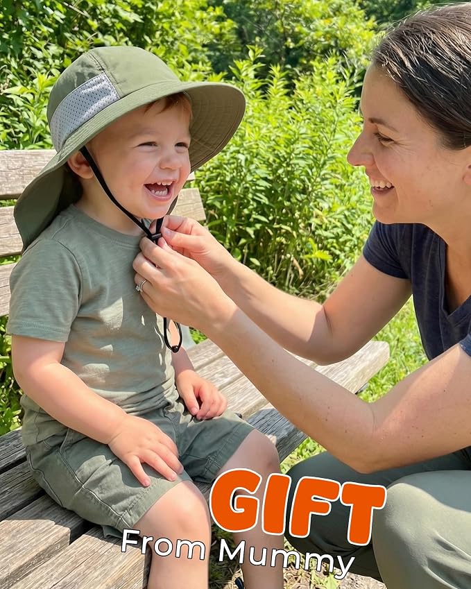 Toddler Baby Sun Hat Kids Summer Beach Essentials Adjustable Beach Hats - Image 5