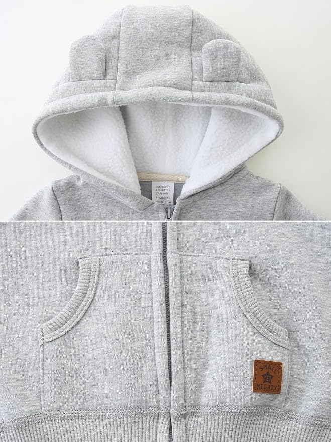 Baby Boy Girl Clothes Zip-Up Hoodies - Image 3