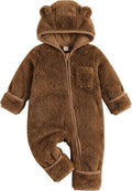 Jecson Baby Snowsuit Newborn Bear Hooded Fleece Outfit Baby Clothes 0M-12M by WarmthLoveinStitches