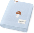 Mushroom Baby Blanket for Boys 100% Cotton Buttery Soft Cozy Receiving Swaddle by BleuLaLa