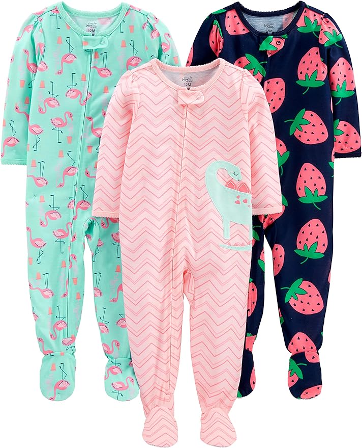 Simple Joys by Carter's Baby and Toddler Girls' 3 Pack Loose Fit Polyester by SimpleJoysbyCarters