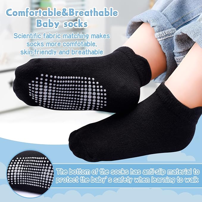 Toddler Non Slip Grip Ankle Socks - Image 4
