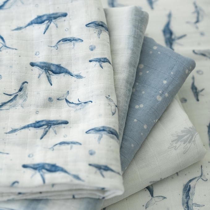 Muslin Swaddle Blankets for Newborn, Cotton Receiving Blanket | 4 Pack 100% - Image 2