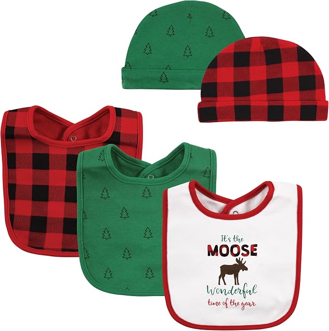 Hudson Baby Unisex Baby Cotton Bib and Headband Set by HudsonBaby