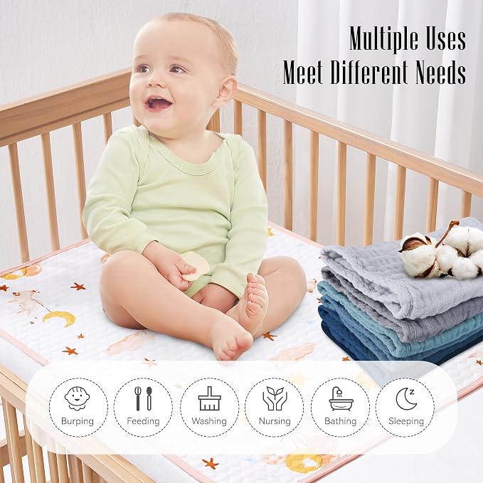 12 Pack Muslin Burp Cloths - Image 4
