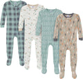 Gerber Baby Boys 4-Pack Footed Pajamas by Gerber