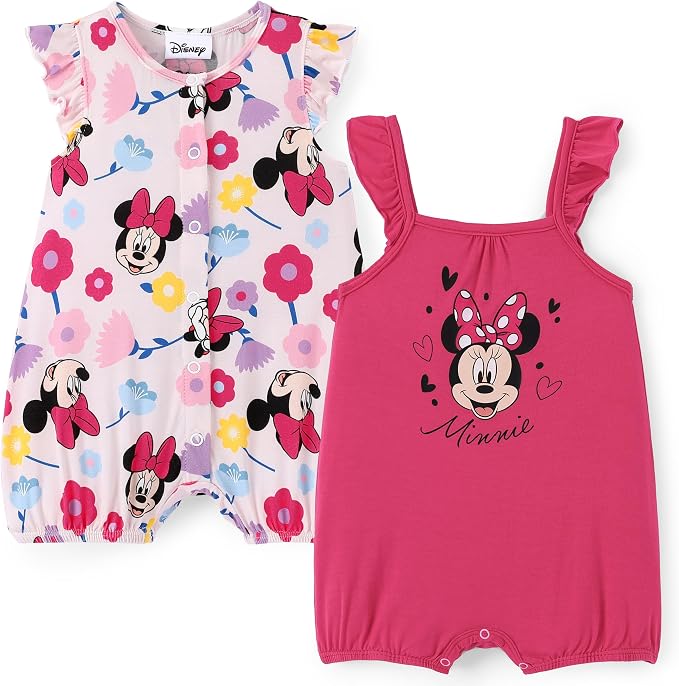 Disney Baby Girls Viscose Made from Bamboo 2 Packs Breathable Bodysuit by Disney