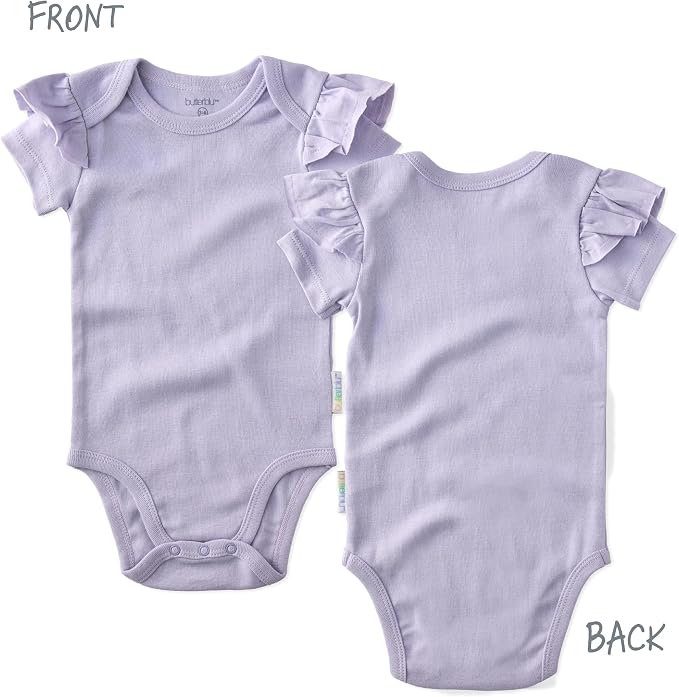 Butterblu Rory 10-Pack Short Sleeve Ruffle Bodysuits 100% Cotton | GOTS - Image 3