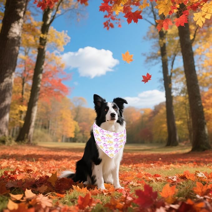 7 Pack Fall Dog Bandanas for Large Dogs Breed 33 Inch XL Autumn Dog Bandana - Image 6
