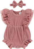 TITKKOP Ruffle Bubble Romper for Baby Girl | One-Piece Shorts Jumpsuit | Summer by TITKKOP