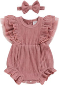 TITKKOP Ruffle Bubble Romper for Baby Girl | One-Piece Shorts Jumpsuit | Summer by TITKKOP