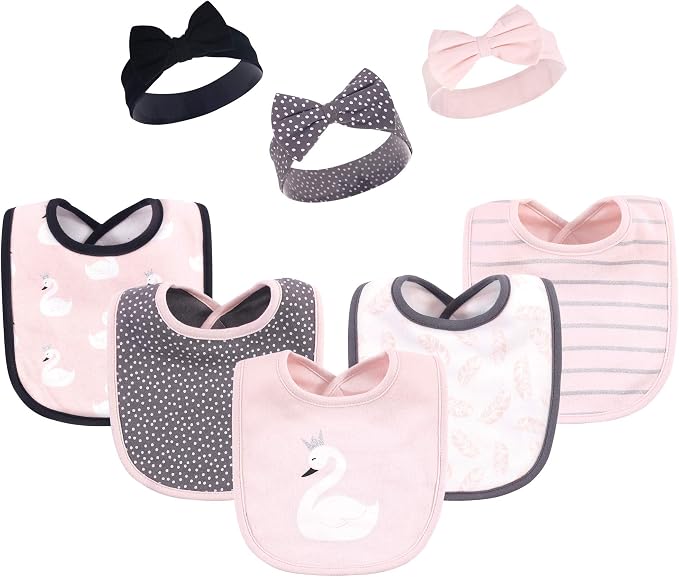 Hudson Baby Unisex Baby Cotton Bib and Headband Set by HudsonBaby