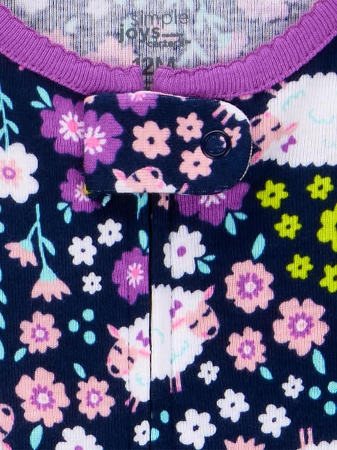 Simple Joys by Carter's Babys' 3 pack Snug Fit Footless Cotton Pajamas - Image 2