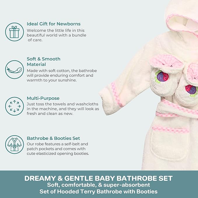 Spasilk 100% Cotton Hooded Terry Bathrobe - Image 4