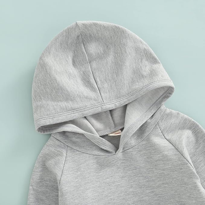 Thorn Tree Infant Baby Boys Pants Set Hooded Solid Sweatshirt Top Pocket - Image 3