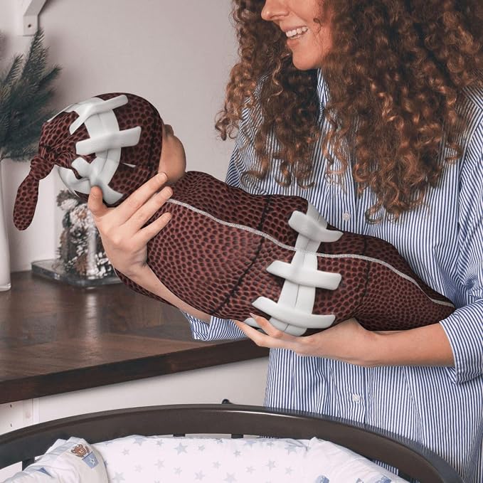 Football Swaddle Blankets Soft Receiving Blanket Baby Swaddle Wrap - Image 5