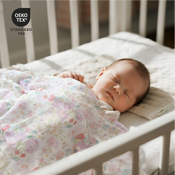 GLLQUEN BABY Muslin Swaddle Blankets 2Pk Receiving Blanket Large 35" x 40" | - Image 2