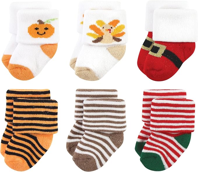 Hudson Baby baby-boys Holiday Newborn Terry Socks by HudsonBaby