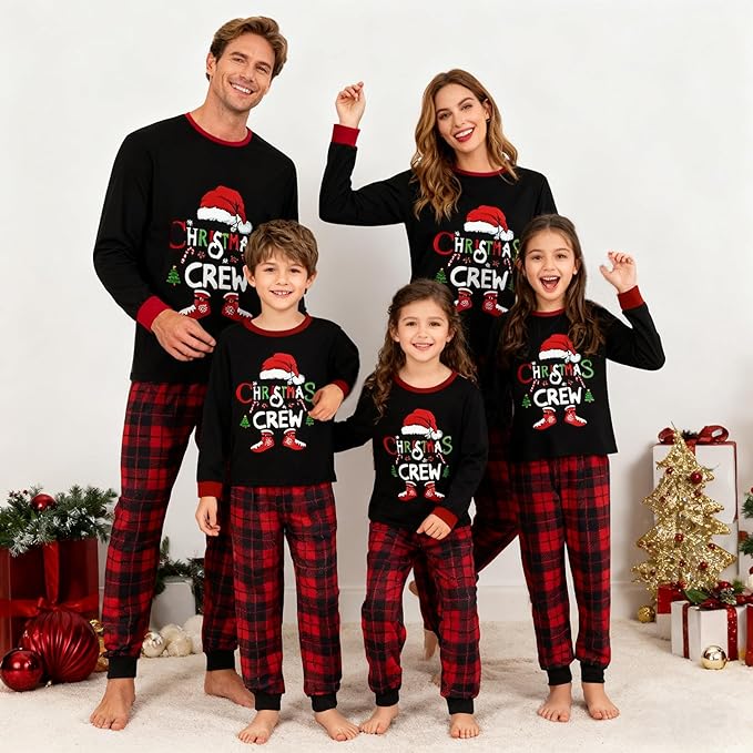 Awoscut Family Christmas Pajamas Matching Pajamas for Family, Xmas PJs Sets Holiday Sleepwear