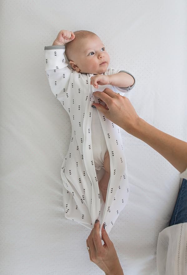 SwaddleDesigns Transitional Swaddle Sack, Arms Up Half-Length Sleeve & Mitten - Image 9