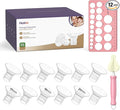 Nuliie 12PCS Silicone Flanges Insert Replacement Kit, Flange Sizing Kit 17/19/21mm for 24mm Flange/Shield Breast Pumps, Pumping Essential Kit for Moms