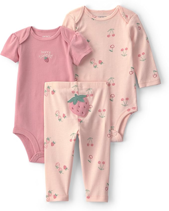 Carter's Baby Girls' 3-piece Bodysuit Pant Sets by Carters
