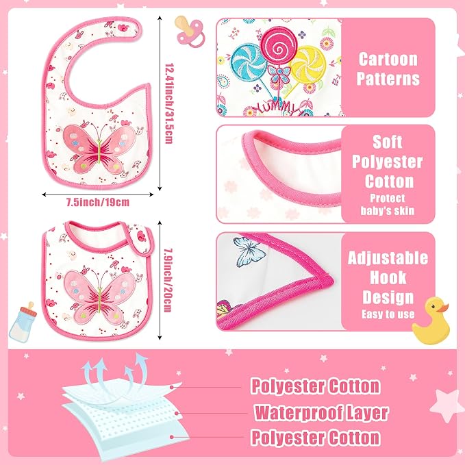 Cotton Waterproof Baby Bibs - Image 3