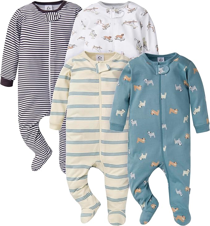 Gerber Baby Boys' 4 Pack Sleep 'N Play Footie by Gerber